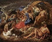 POUSSIN, Nicolas Helios and Phaeton with Saturn and the Four Seasons sf oil on canvas
